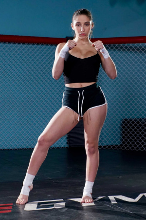Lesbians Abella Danger and Jenna Foxx instead of sparring began to lick pussies right in the ring