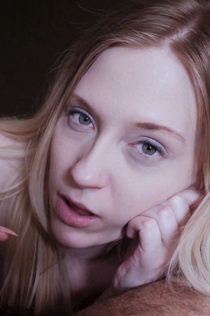 Violet October sucks, slurps and licks bf's cock from base to tip
