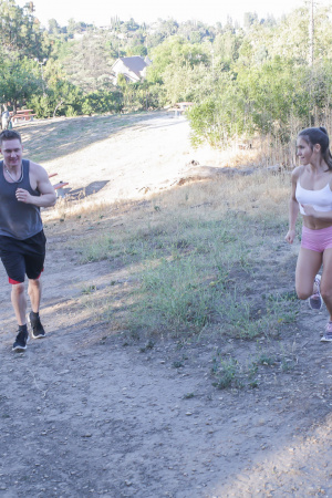 Seductive Paige Owens has sex in nature and gets a load on her ass