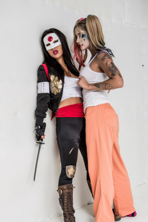 Asa Akira and Kleio Valentien lesbian superhero parody