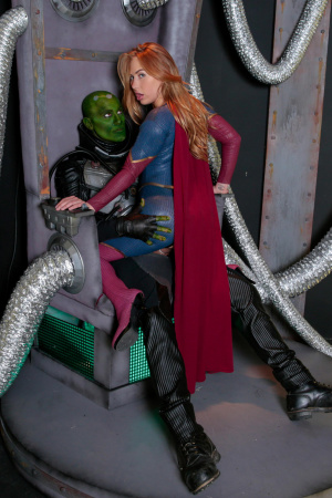 Supergirl Carter Cruise saves the world with her pussy