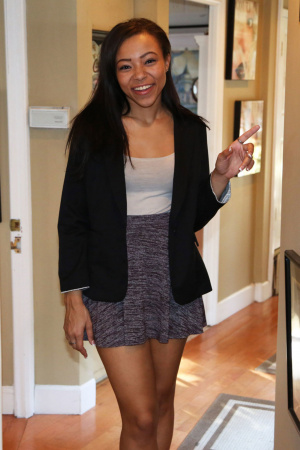 Black teen Adrian Maya fucked all over the house