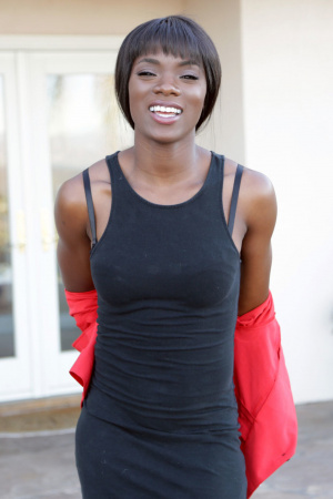 Tall ebony beauty Ana Foxxx munches on white prick