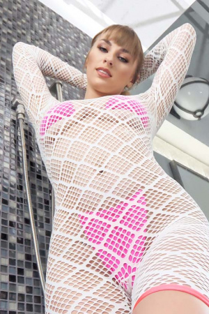 Angel Youngs does a sexy, wet tease in the shower