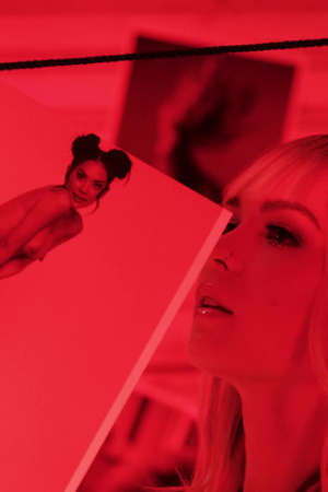 Photographer Lilly Bell and beauty Sabina Rouge lick each other's pussies