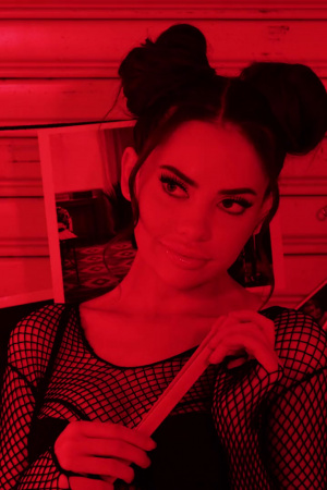 Photographer Lilly Bell and beauty Sabina Rouge lick each other's pussies