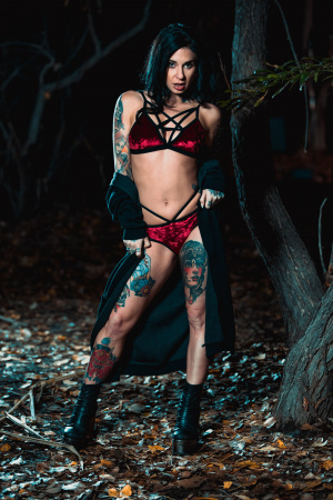 Brunette Joanna Angel gets a hard fuck from a stranger in the woods