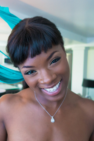 First lesbian sex from Roxy Rox and ebony Ana Foxxx