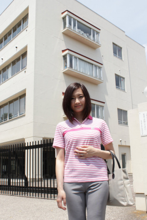 Shy Ami Kikukawa poses for the camera