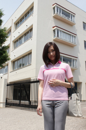 Shy Ami Kikukawa poses for the camera
