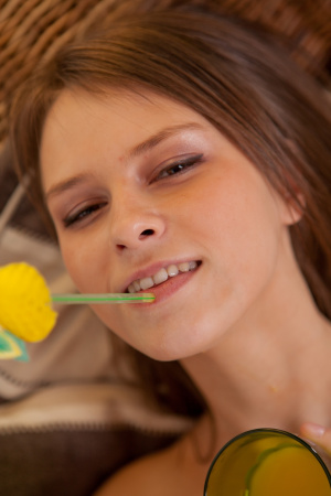 Petite Beata Undine with natural tits enjoys her body