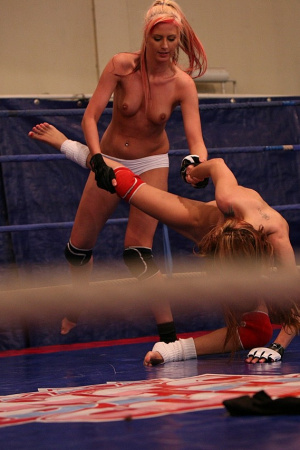 Nude wrestling match White Angel vs Leyla Black