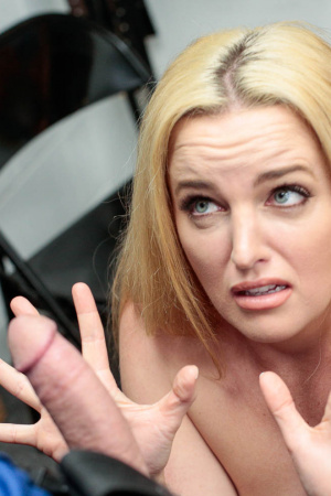 MILF thief Charlie Forde gives a blowjob to an officer