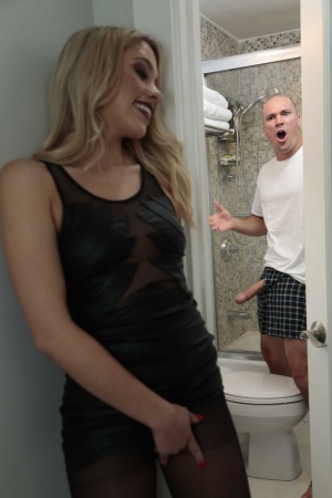 Khloe Kapri suck and fuck her roommate's bf's massive boner in the bathroom