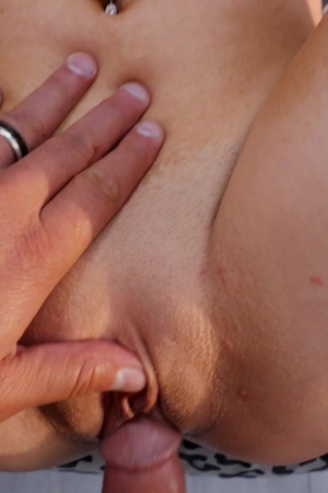 POV sex and creampie for young beauty Leila Cove