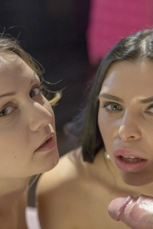 Sex with sweet girlfriends Anina Silk and Kira Queen