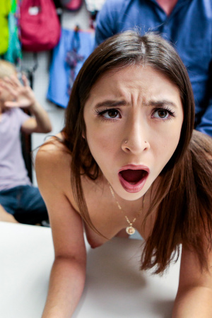 Fuck from officers for petite thieves Amber Summer