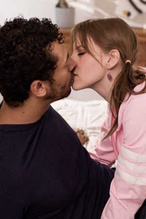 Fetish threesome sex with petite cute Melody Marks