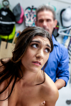 Cute busty brunette Aubry Babcock gets fucked by officer