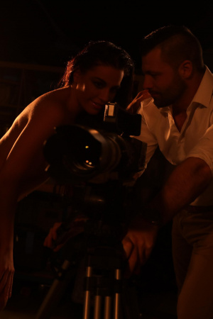 Eveline Dellai in oil and sex with her lover