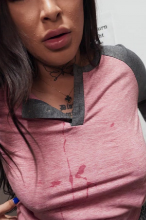 POV sex in a tattoo parlor with busty Diamond Franco