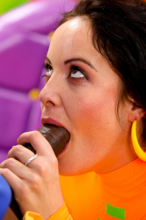 Black stud fuck and creampie for sweet Dolly Diore
