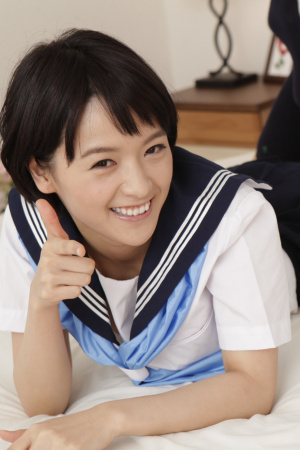 Sweet petite Japanese Mari Haneda shows off her body