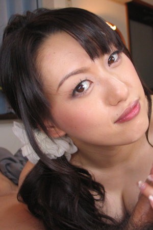 Busty Japanese Reina Misaki gives POV blowjob