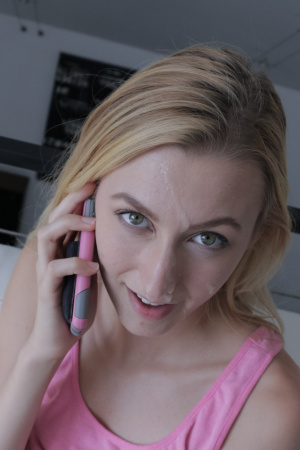 Sweet Alexa Grace has sex with stepbrother while talking on the phone with bf